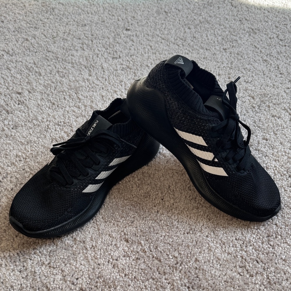 Adidas Black and White Purebounce+ Sneakers
